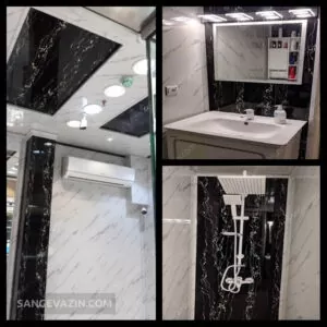 Marble sheet restroom collection