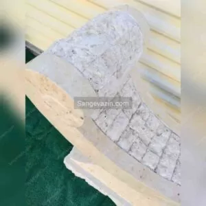 Wave stone table closeup