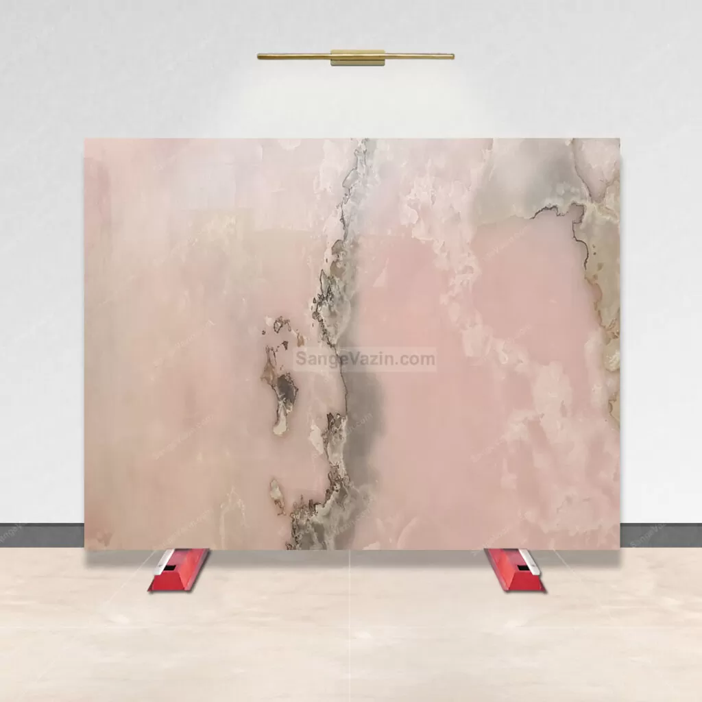 Pink marble slabs