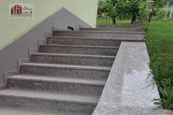 Outdoor granite staircase