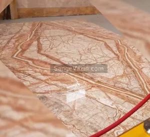 Brown marble four-match tone slab