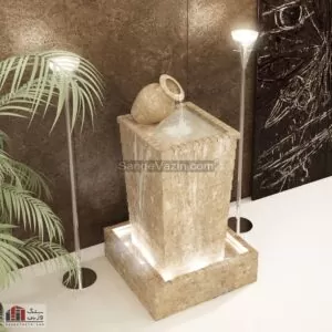 Jug stone fountain in indoor