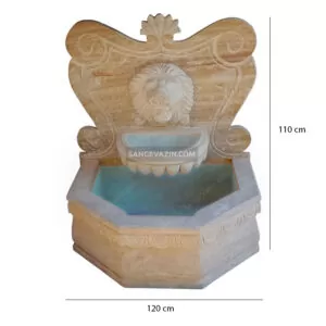 Lion King stone fountain dimensions