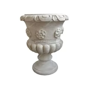 Dog-rose stone flower pot