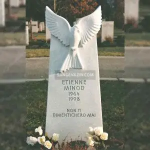Tombstone with bird design